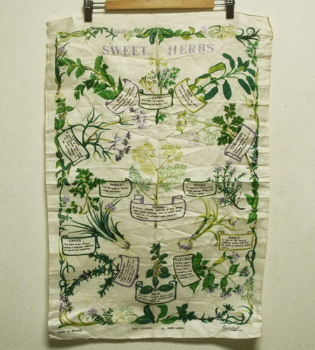 [新品] 70's アイルランド製 デッドストック　サミュエルラモント　ティータオル