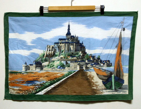 [古着/USED] 70's フランス製 モンサンミッシェル　ティータオル