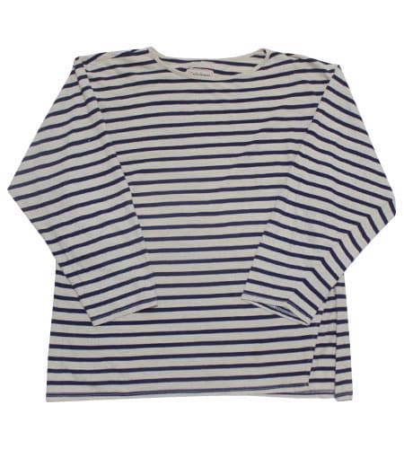 [古着/USED]  フランス製 リネン　マリーンボーダーカットソー